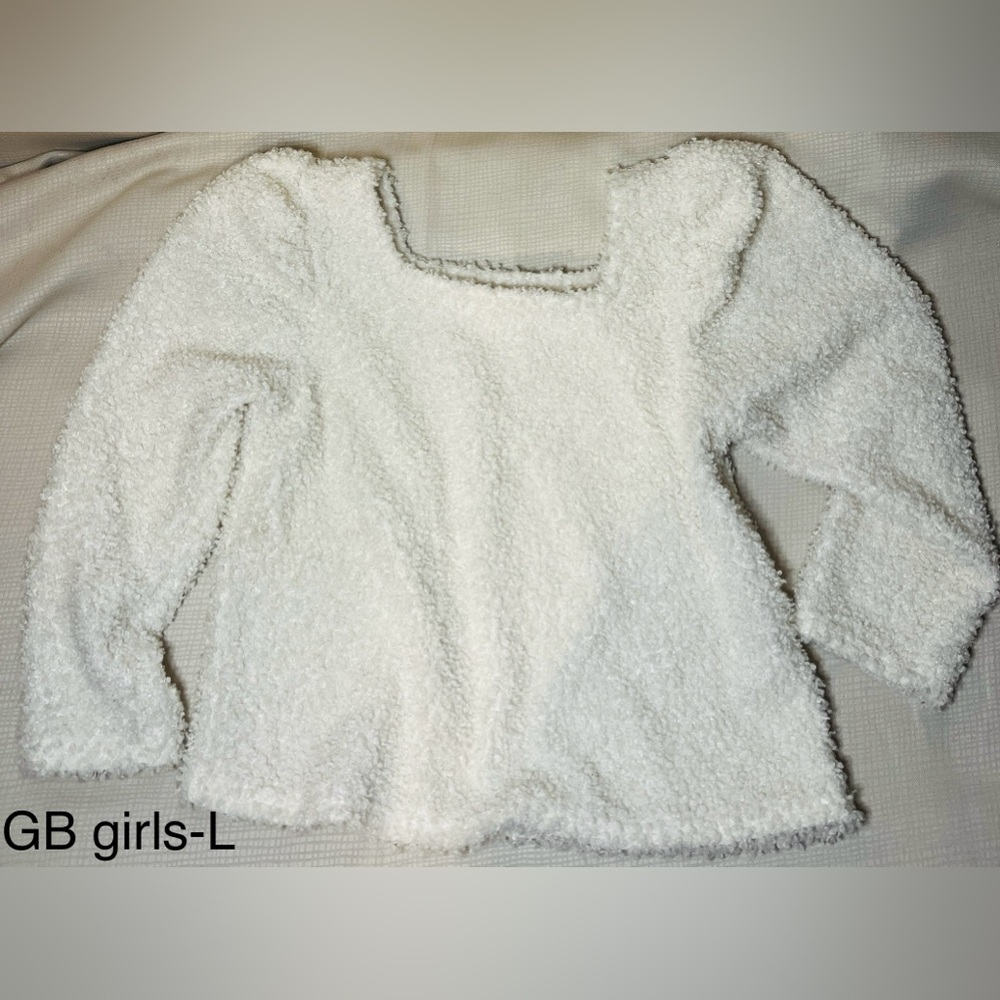 Fuzzy Square Neck Sweater
